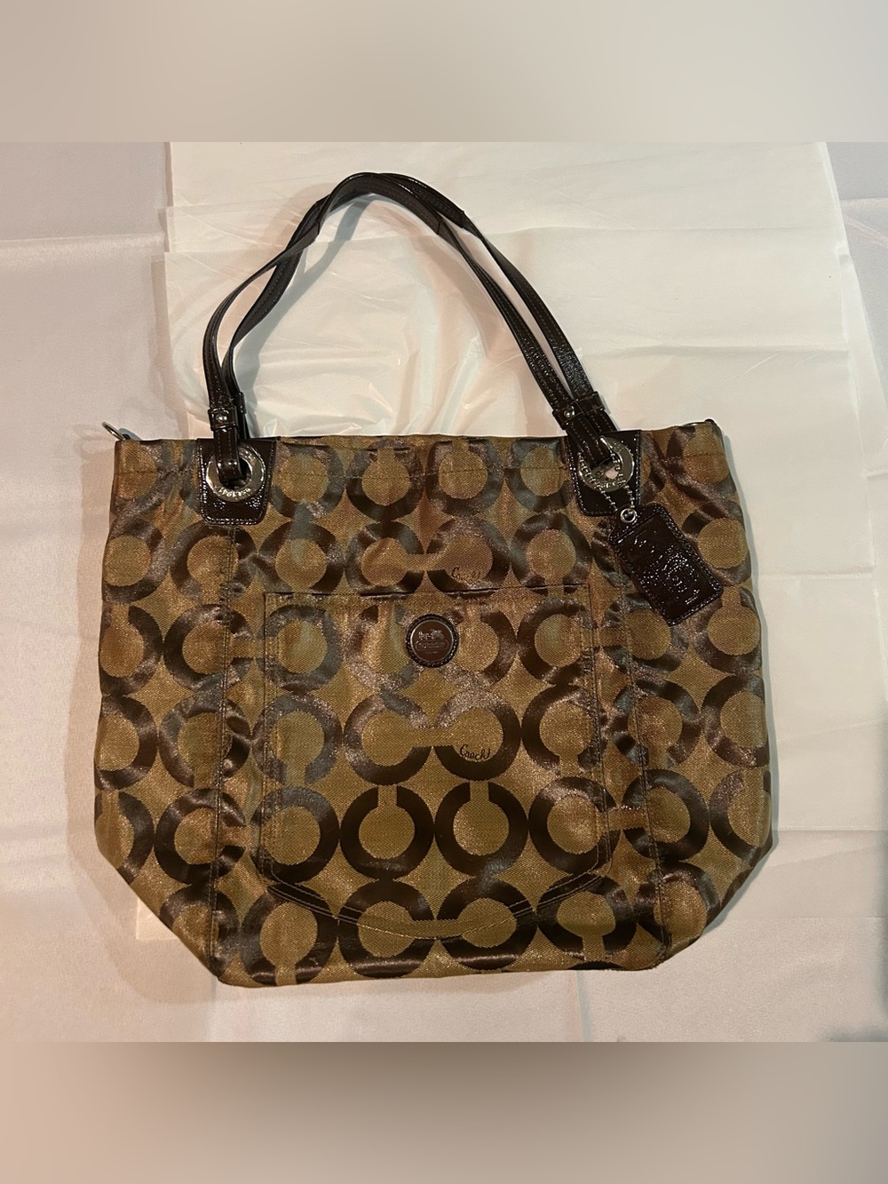 COACH SHOULDER TOTE BAG large
